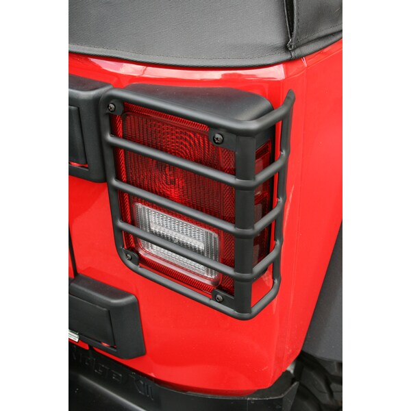 Rugged Ridge EURO GUARD PAIR TAIL LIGHT BLACK JK WRANGLER OE STYLE 07-18 11226.02 - main